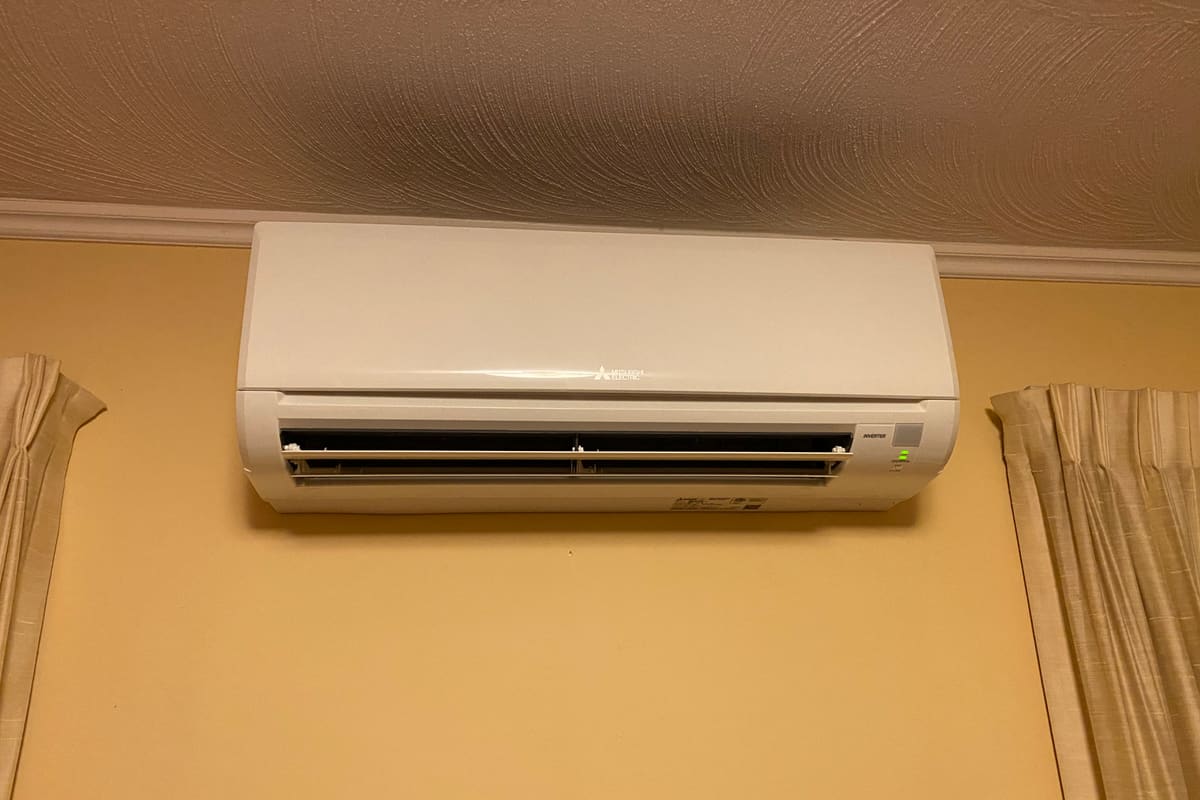 Heat pump indoor air handler delivering heat on a cold Florida morning, heating repair by Lightning Fast A/C & Heating, Brandon FL